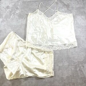 Frederick's‎ of Hollywood fairy Lace Chemise Short Sleep Set XL Ivory Coquette